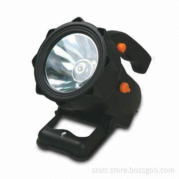 Handheld Spotlight with Multiple Angle Stand Positions and Secured Shoulder Strap